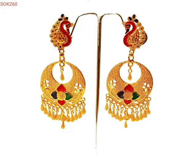 Assamese_Traditional_Copper_Gold_Plated_Attractive_Mayur_Design_Earrings_For_Girls_&_Women